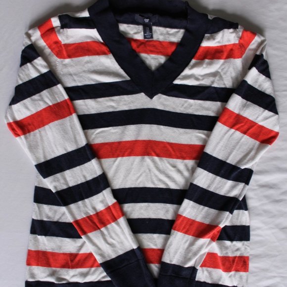 GAP Sweaters - Gap Striped V-neck Sweater (LAST CHANCE!)